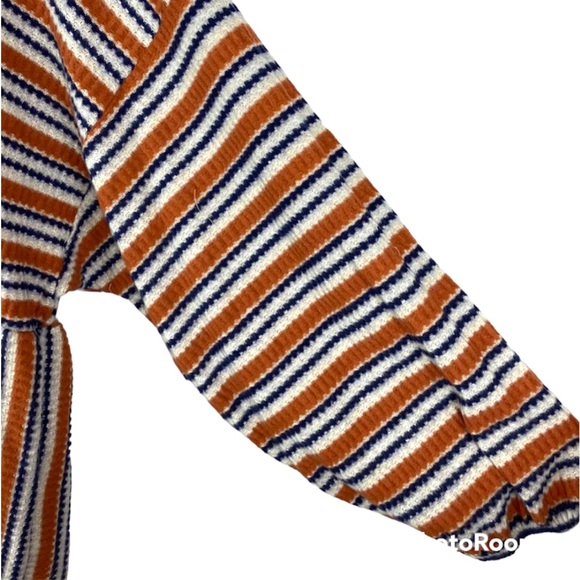 HUMMINGBIRD waffle knit striped hoodie sweater small - Picture 4 of 7